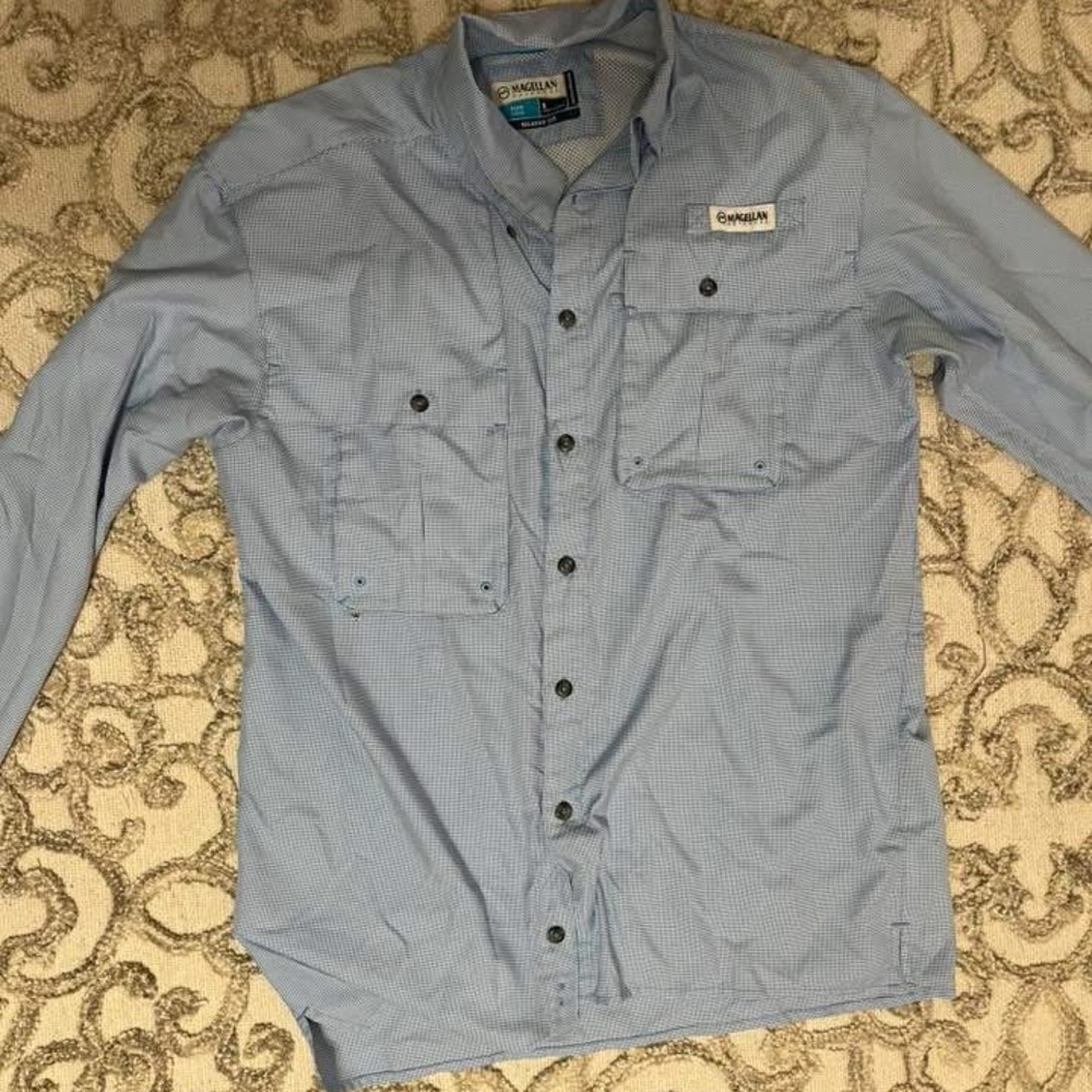 Magellan Blue Button-Up Shirt